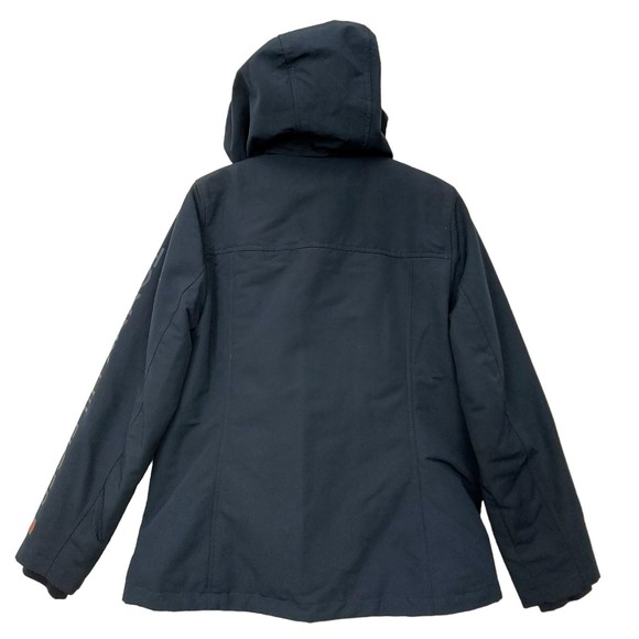 Tommy Hilfiger Jacket Womens Medium Navy Hooded Soft Shell Fleece Lined - Picture 7 of 12